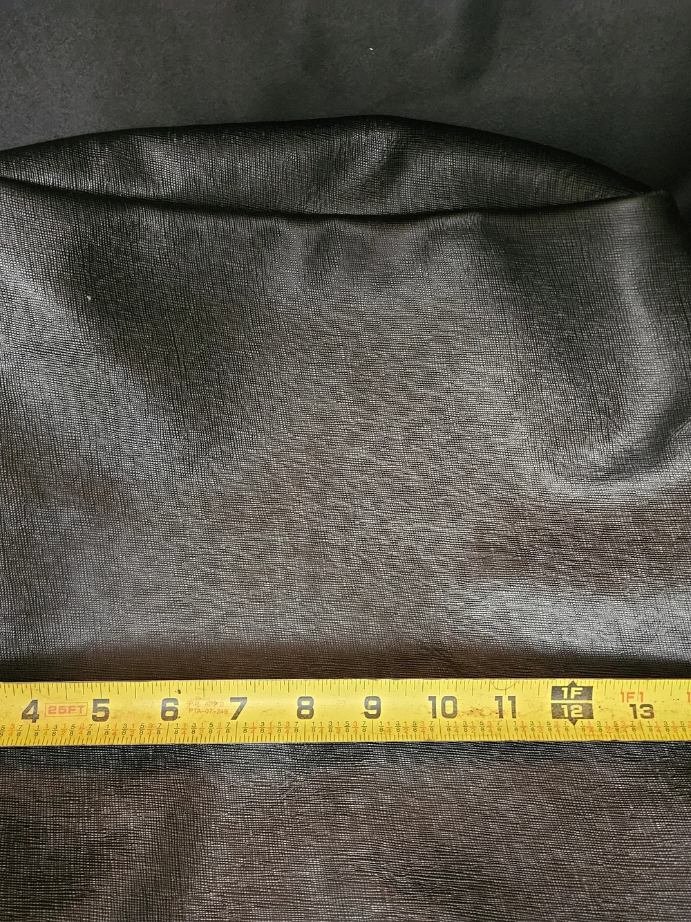 Source Unknown Black Leather Tote with Gold Medallion